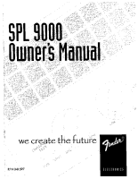 Fender SPL-9000-PowerAmplifier - Owners Manual 
